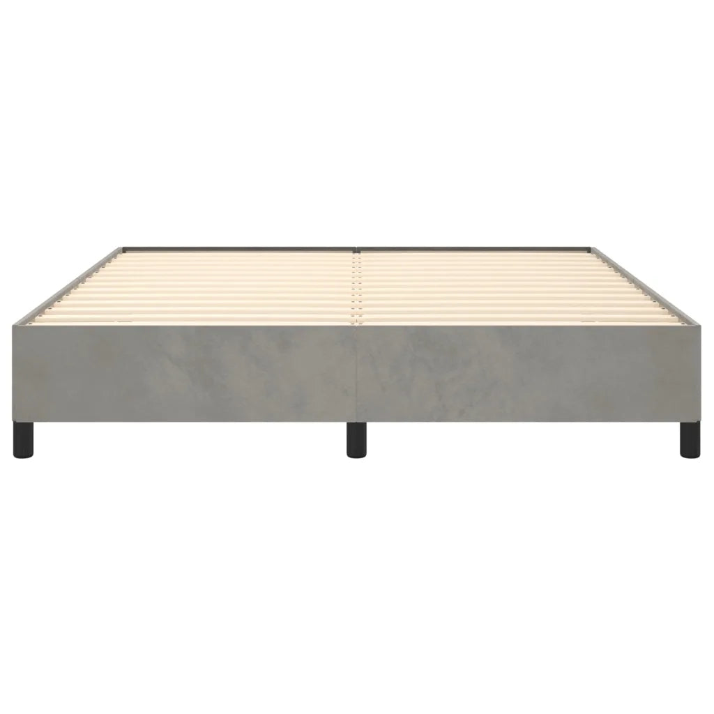 Giroletto senza Materasso Grigio Chiaro 180x200 cm Velluto 347336