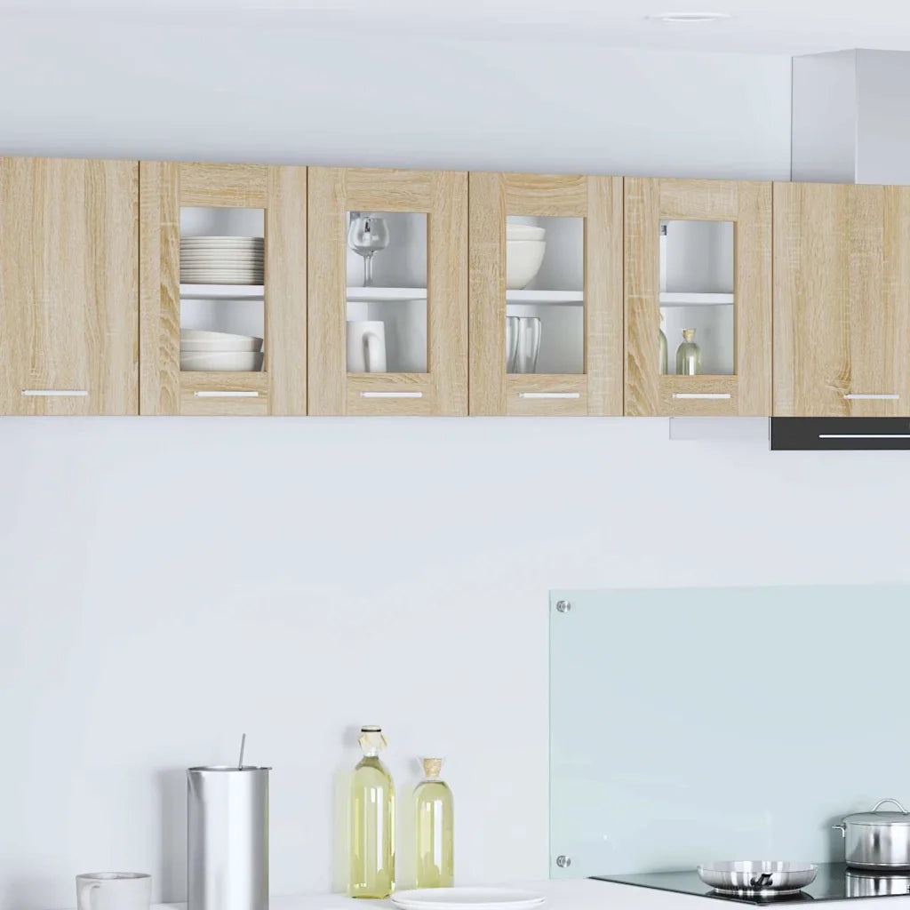 Armadio pensile con porta 2 pcs Rovere Sonoma 60 x 31 x 40 cm 884215
