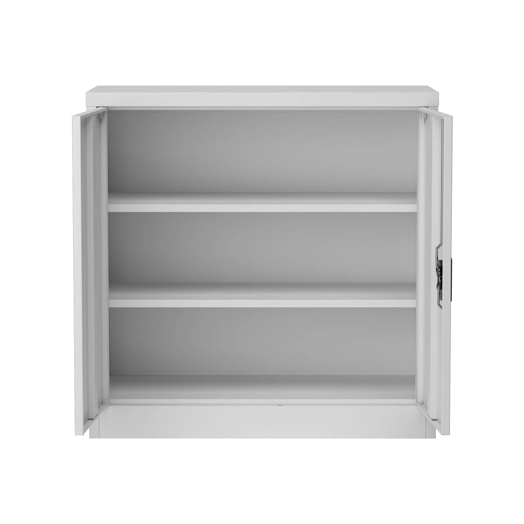 Armadio da ufficio armadietto da ufficio mobile contenitore per soggiorno ufficio camera da letto officina acciaio laccato 90 x 40 x 90 cm grigio chiaro 03_0006321