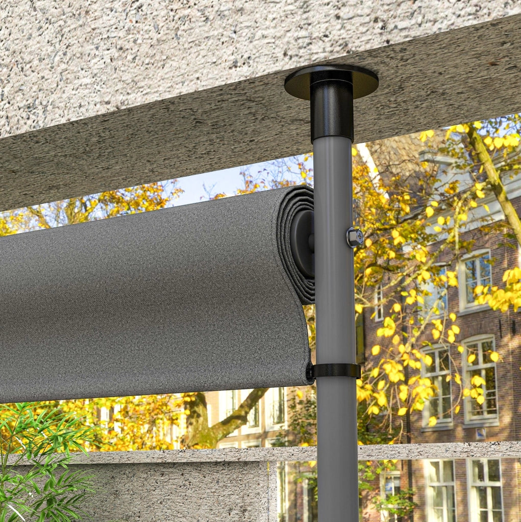 Tenda da sole verticale autoportante 150 x 220-310 cm con manovella; grigio scuro