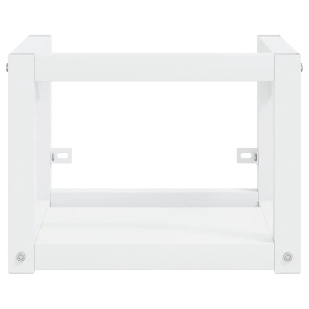 Struttura per Lavabo a Parete-Supporti per Mensole a Muro Bianca 40x38x31 cm in Ferro