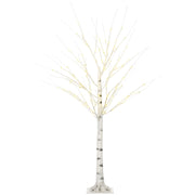 Albero di Natale Artificiale 150 cm 12 Rami con Luci LED 3000K per Interni ed Esterni al Coperto Bianco