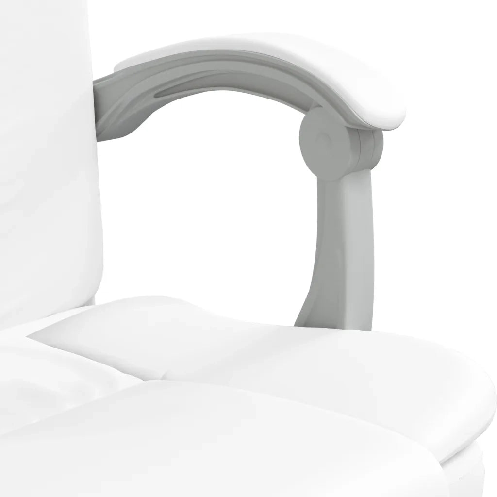 Poltrona da Ufficio Reclinabile Bianca in Similpelle cod mxl 12757