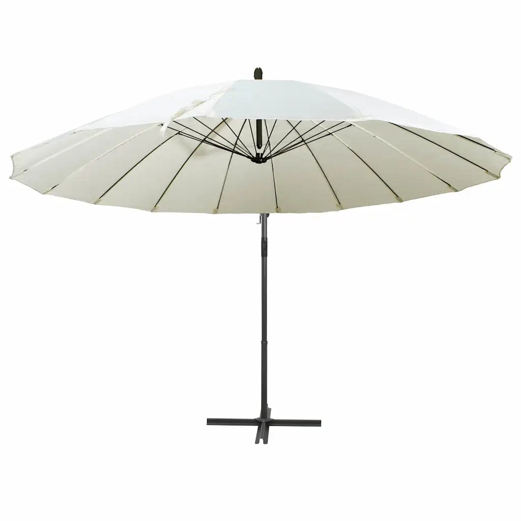 Ombrellone a Sbalzo Bianco 3 m Palo in Alluminio 47220