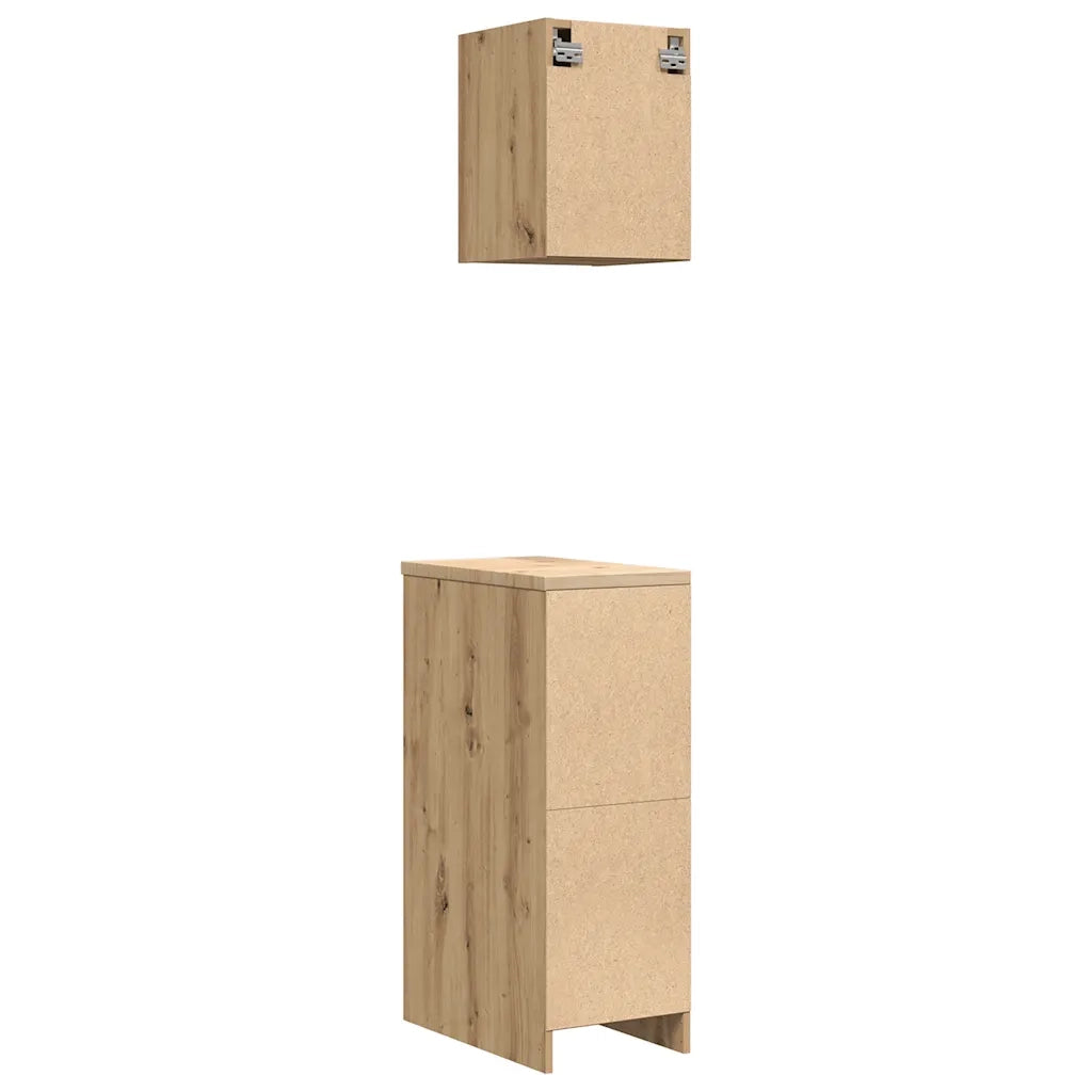 vidaXL Armadi da Garage 2 pz Rovere Artigianale in Legno Multistrato