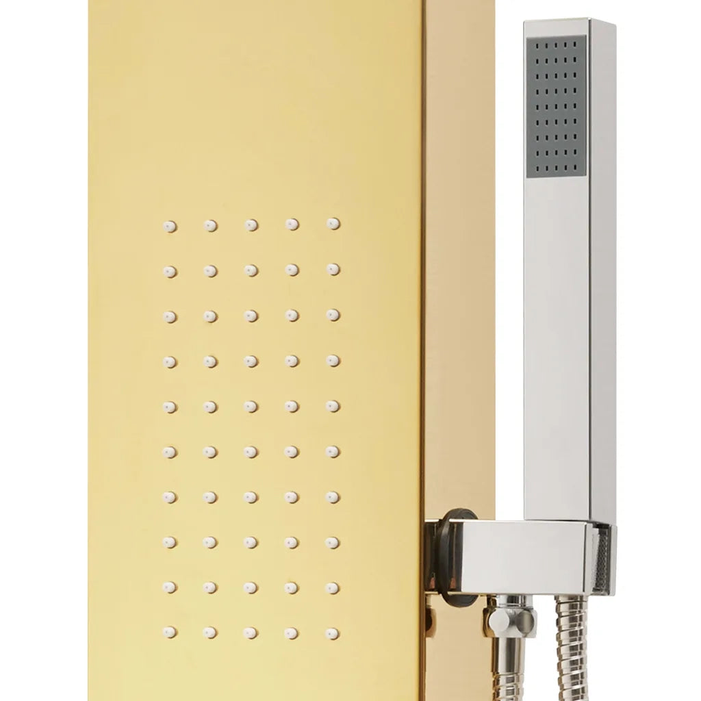 Sistema di Pannelli Doccia in Acciaio Inossidabile 201 Oro cod mxl 78624