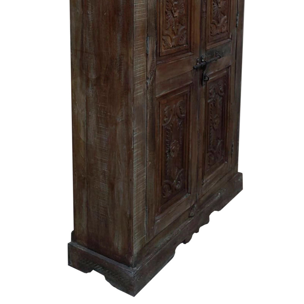 Armadio in legno marrone 122x45x220h