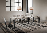 Consolle Allungabile 90-300x40x77 cm Futura Cashmere Telaio Antracite