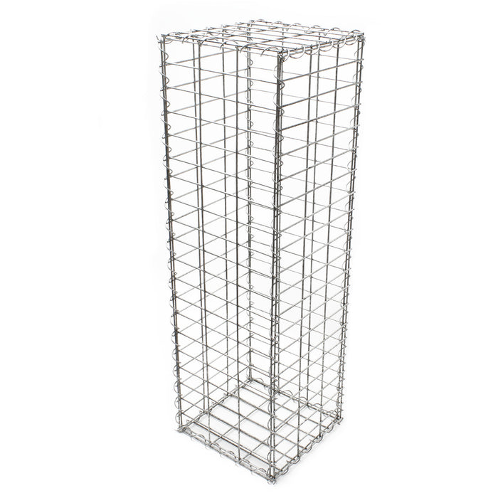 Gabbione metallico 100x30x30 cm ø 4 mm Gabbia sassi per recinzioni, muri di sostegno