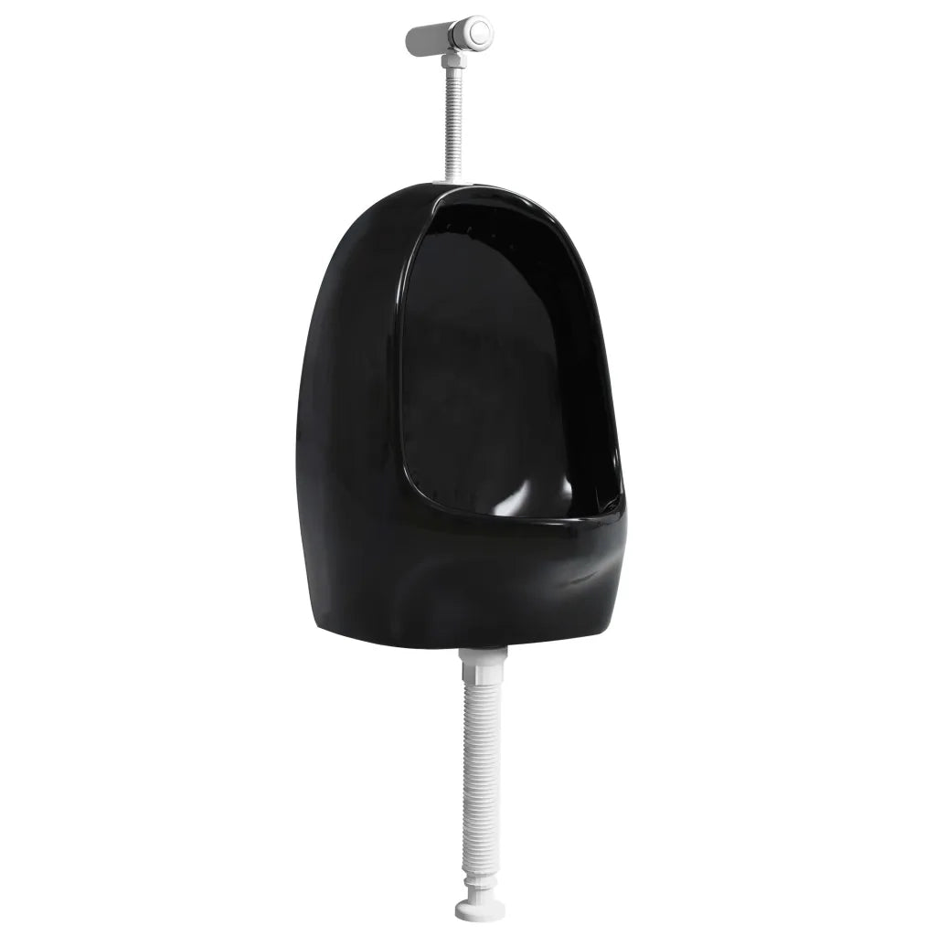 Orinatoio Sospeso con Sciacquone in Ceramica Nero CFW9628273