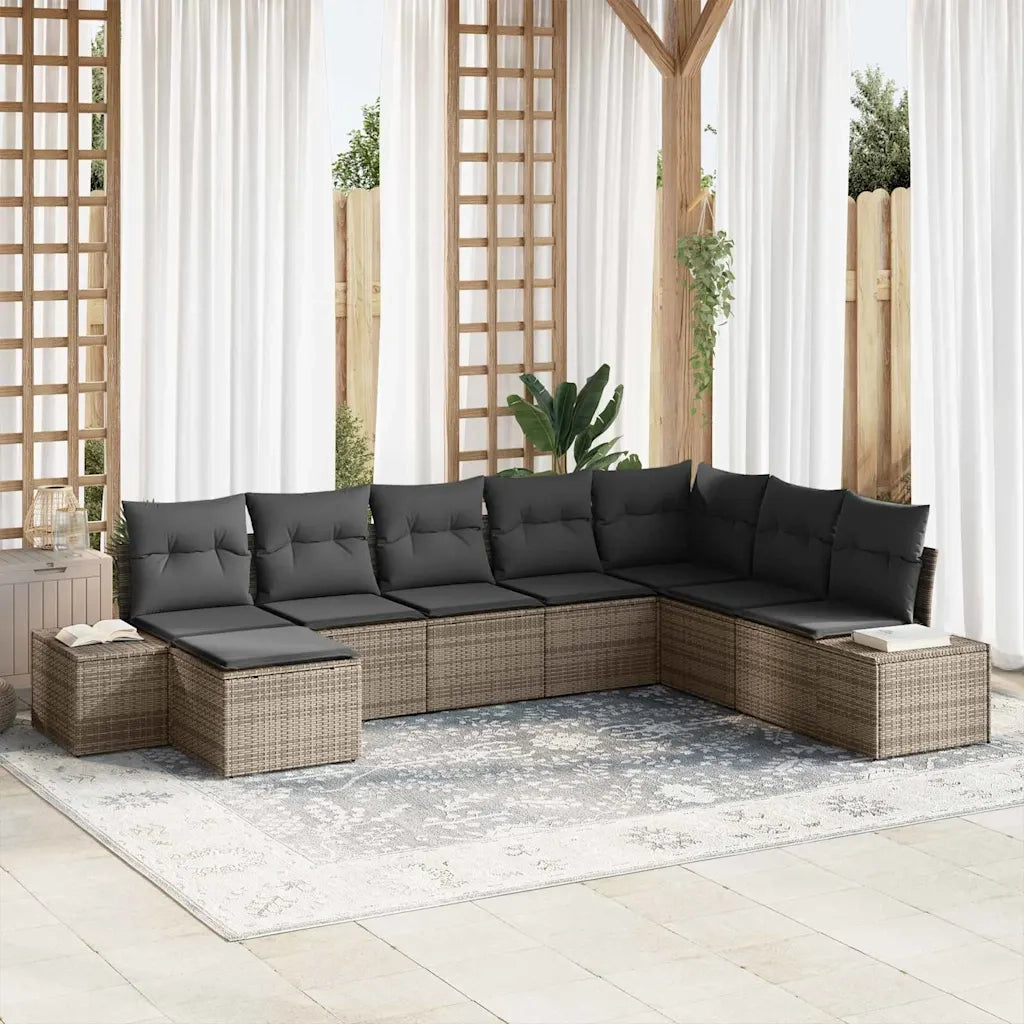 Set Divano da Giardino con cuscino 8 pcs polyrattan 3347179