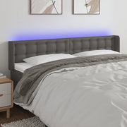 Testiera a LED-Testata con LED Grigio 203x16x78/88 cm in Similpelle 404947