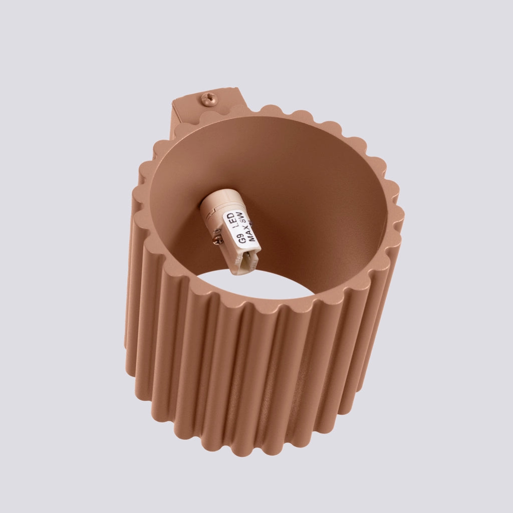 Applique moderna mocca tubo 10cm su-giù G9 10W VISTAO