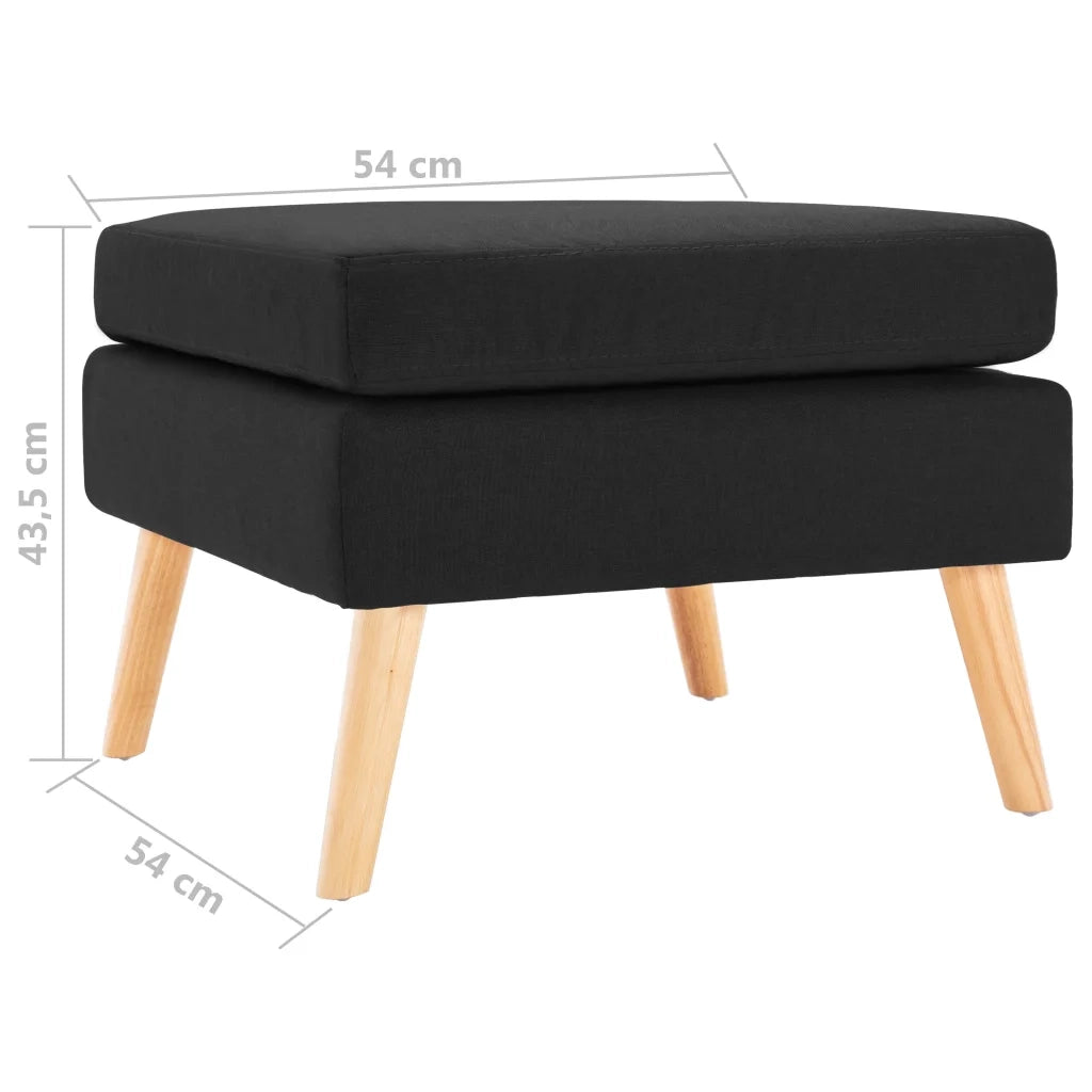 Poggiapiedi Nero in Tessuto cod mxl 68132