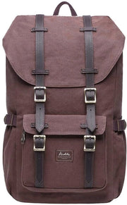 Borsa da Viaggio in Canapa Vintage per Donna e Uomo con Tasca per Laptop fino a 15 pollici per Scuola, Università, Viaggi, Escursioni, 22L, con Tasca per Caffè