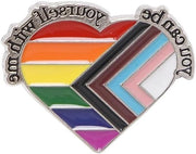 Pins in forma di cuore - 2 pezzi - Badges sociali - Amore arcobaleno - Accessori LGBT