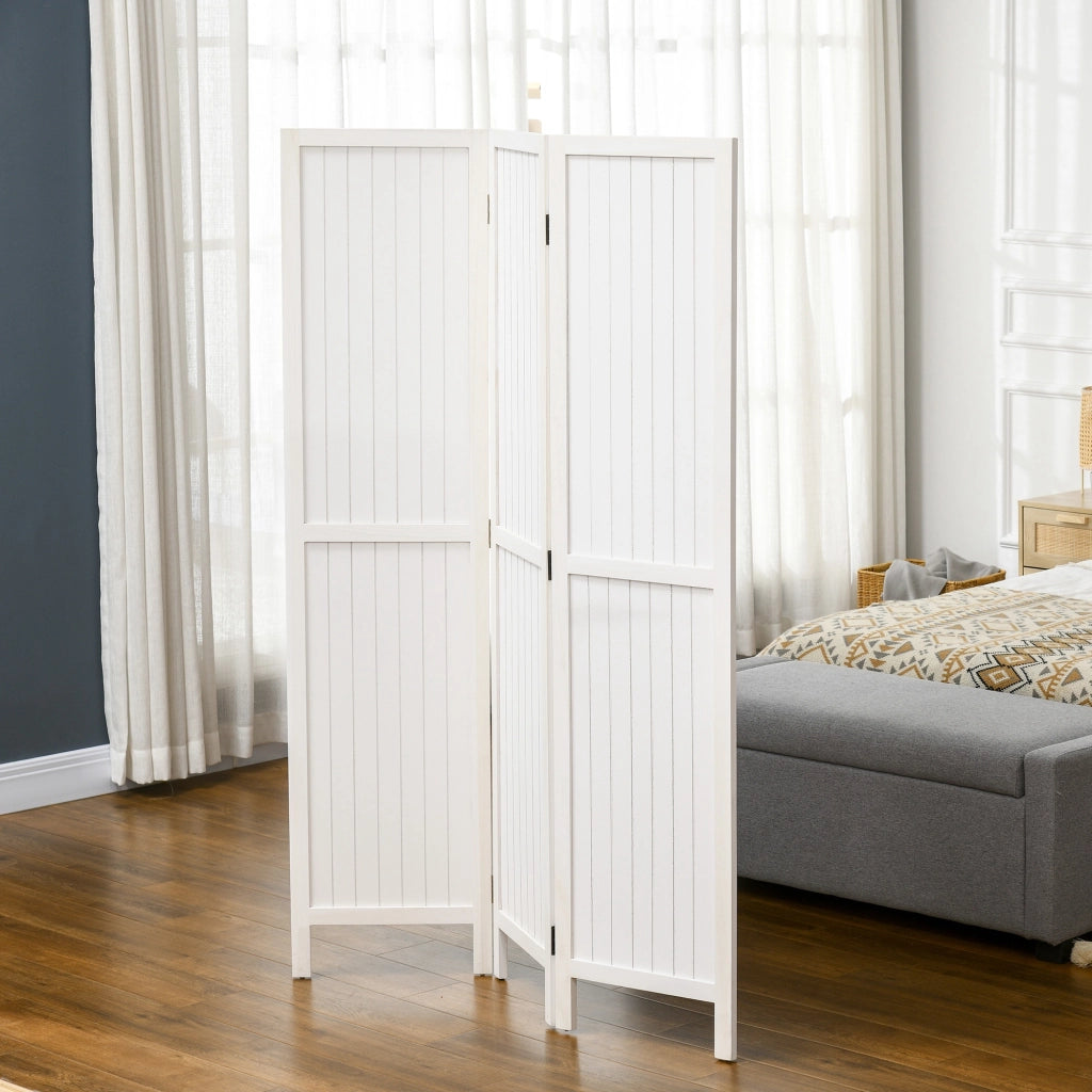Paravento in legno a 3 ante pieghevole ¨C zephmum ¨C bianco 120x170 cm