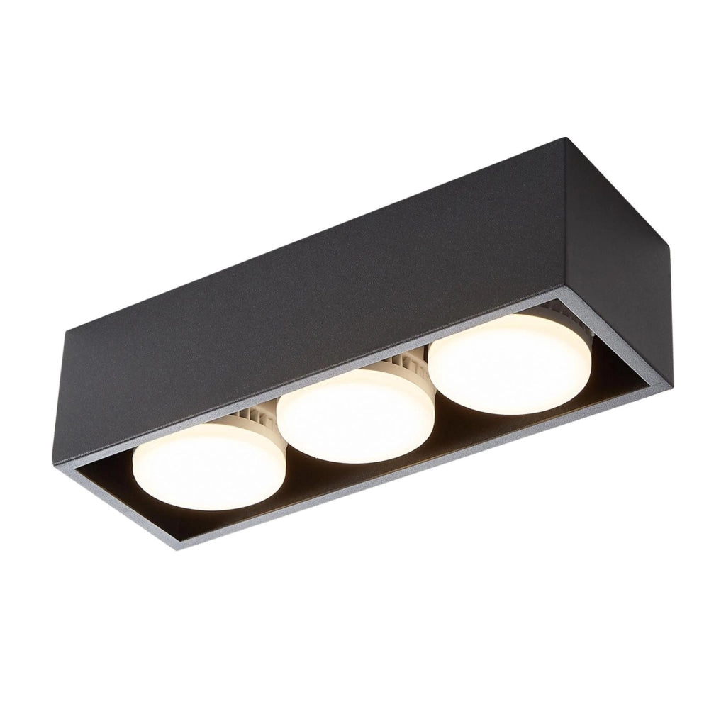 ZMH Faretto da soffitto LED quadrati 3 fiamme rotanti
