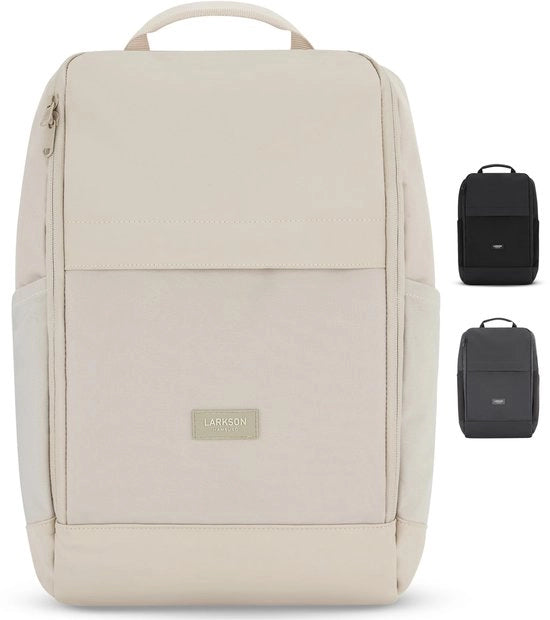 Borsa da Laptop per Uomo e Donna Beige - Niklas - Borsa da Notebook per Lavoro Università - 16 pollici Borsa da Laptop per Viaggi e Bagaglio - Impermeabile