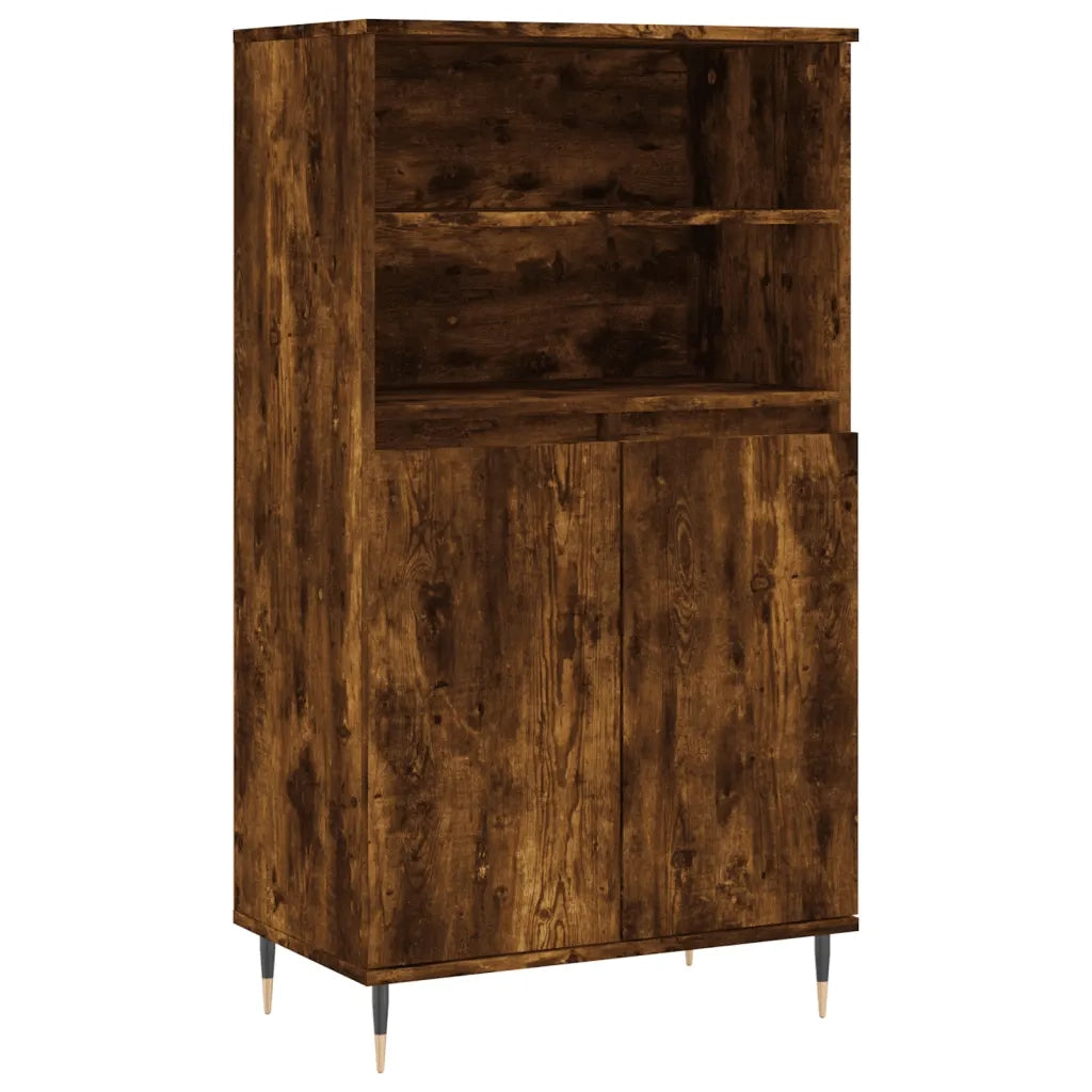 Credenza | Madia | Buffet da pranzo | Armadio da pranzo Rovere Fumo 60x36x110 cm in Legno Multistrato