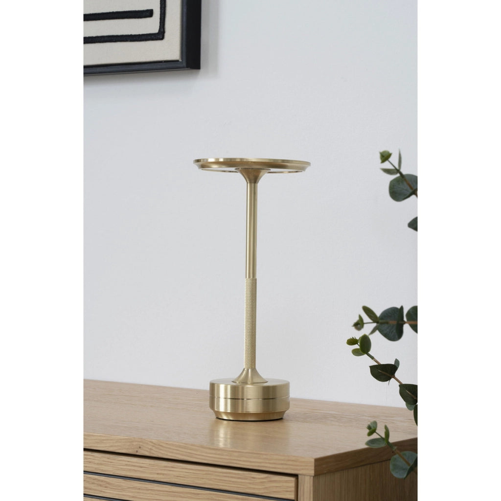 Lampada da Tavolo Lyneham, Ottone, Alluminio, 13x13x28,5 cm