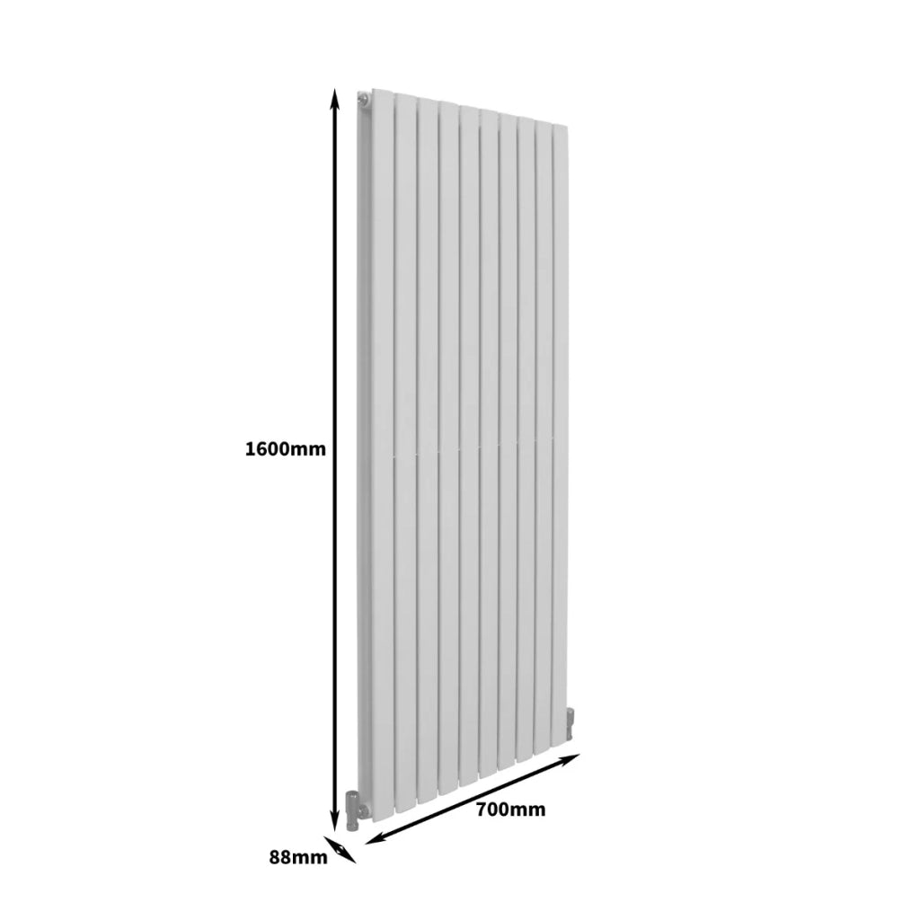 Radiatore Termosifone Termoarredo Design Piatto Pannello Elementi Bianco Lucido