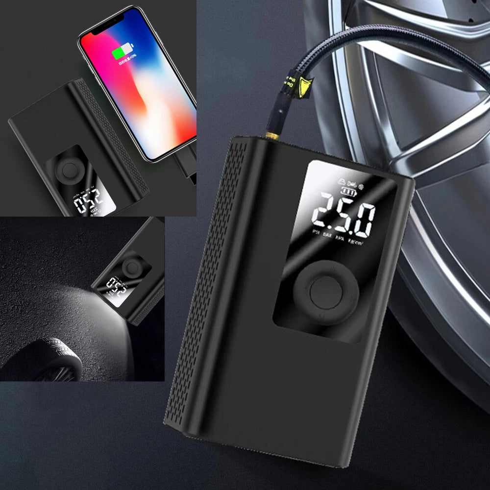 Trade Shop - Powerbank 4000mah Compressore D'aria A Batteria Digitale Pompa 5v 2 In 1 Q-dq555 -