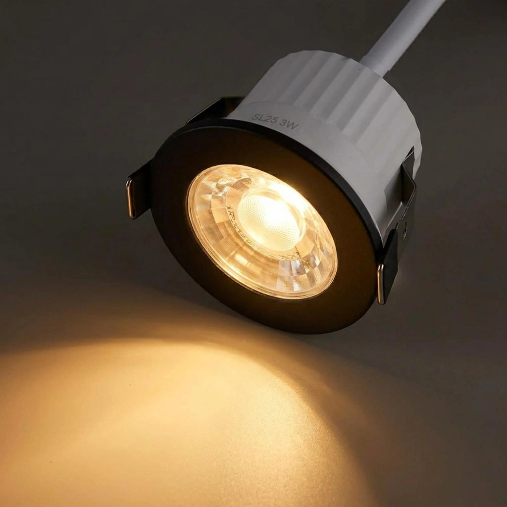 Mini faretto SPOT moderno tondo LED 3W CCT incasso 35mm luce soffitto mensole ripiani mobili cucina cappa 230V cornice intercambiabile 38°