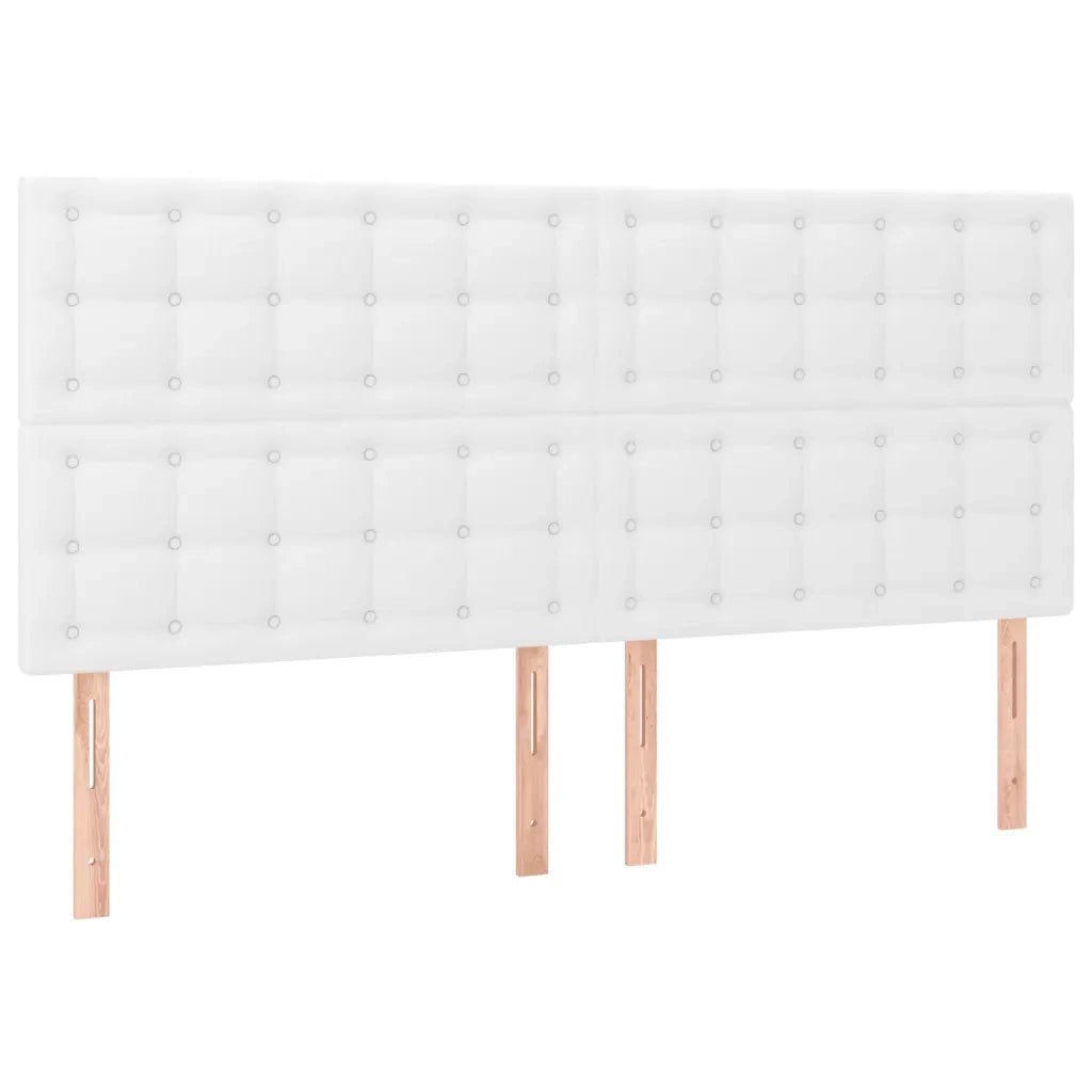 Giroletto con Testiera Bianco 180x200 cm in Similpelle
