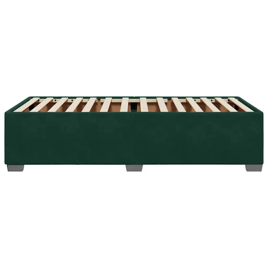 Giroletto senza Materasso Verde Scuro 90x200 cm in Velluto