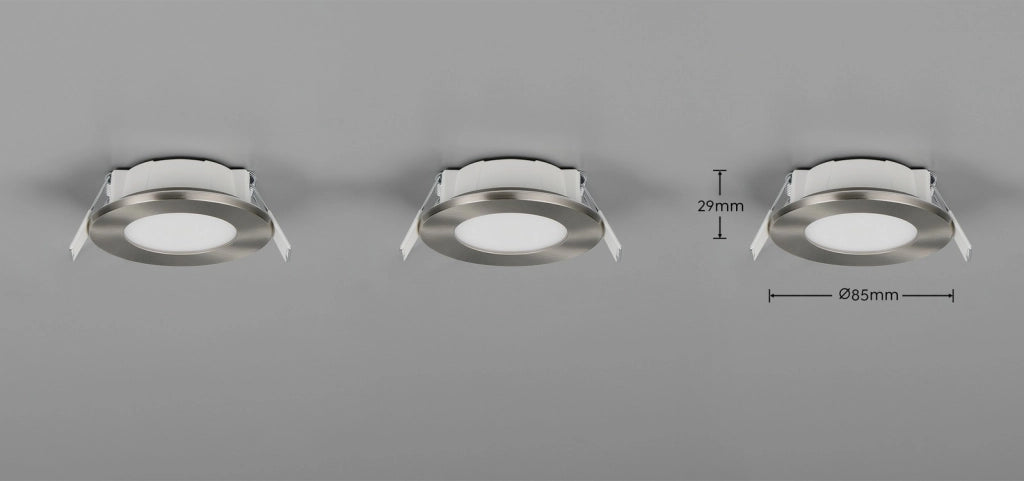 Faretto da incasso LED HIMAL Trio 3x IP65 argento