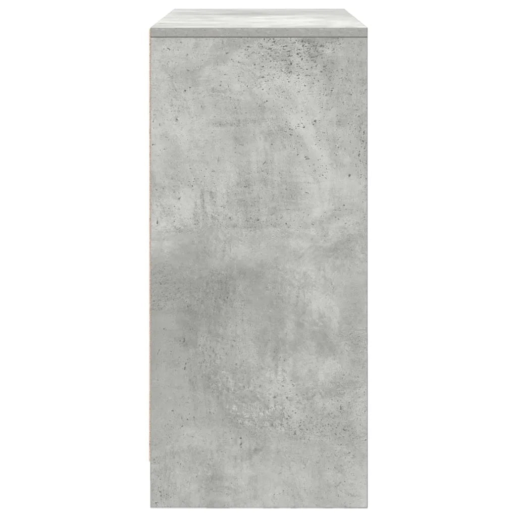 Credenza con Cassetto Grigio Cemento 80x34x76 cm in Truciolato