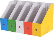 Scaffale per riviste in carta - 5 pezzi - Supporto per riviste - Cassa in cartone - Pacchetto di carta per ufficio, casa e ospedale - Carta per lettere.