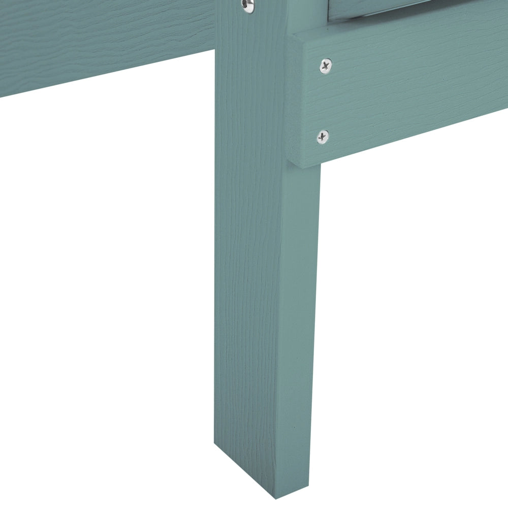 Sedia da giardino in legno di plastica turchese con poggiapiedi resistente agli agenti atmosferici in stile moderno