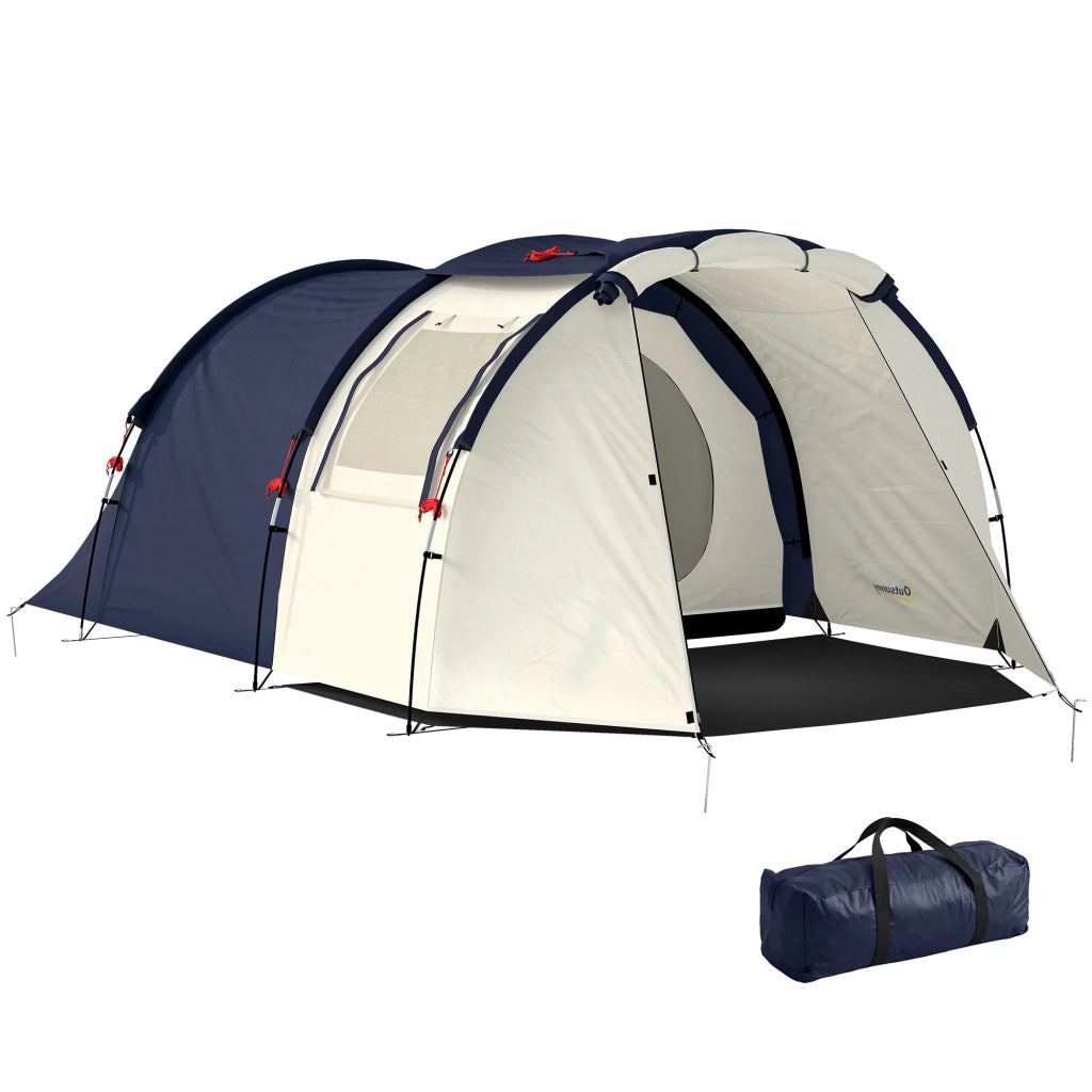 Tenda tunnel 4 persone con zona notte e soggiorno ¨C zephmum ¨C grigio 3000 mm