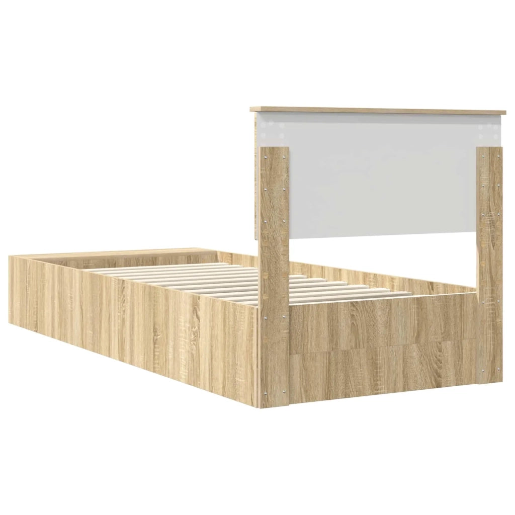 Struttura del letto Rovere Sonoma 75 x 190 cm Legno multistrato 3408419