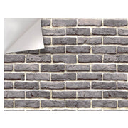 MATTONE GRIGIO - Pellicola stampata adesiva in PVC finitura opaca Misura: 100x500 cm