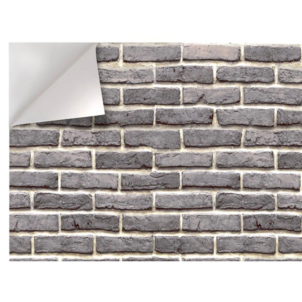 MATTONE GRIGIO - Pellicola stampata adesiva in PVC finitura opaca Misura: 100x500 cm