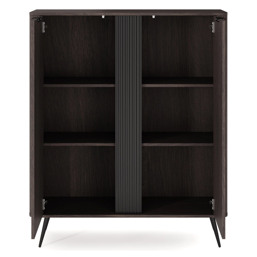 Madia Hazamale, Credenza 2 Ripiani, 113x38x134h cm Marrone Noce