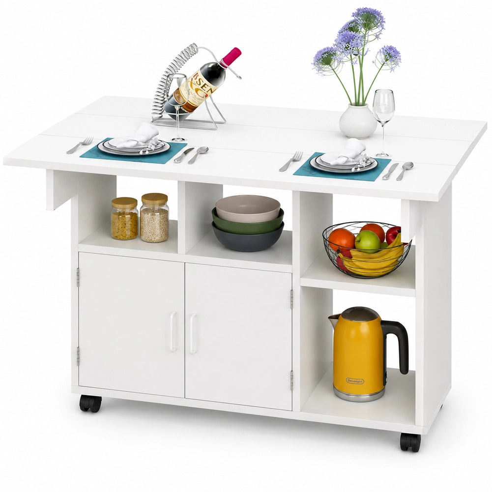 Tavolo Tavolino Mobile Cucina con Scaffali Armadietto Salvaspazio Portaoggetti