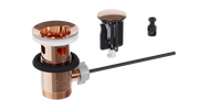 Scarico per lavabo e bidet del bagno, modello pop up in acciaio inox 304 – cromato con tappo REVO Colore: Bronzo spazzolato