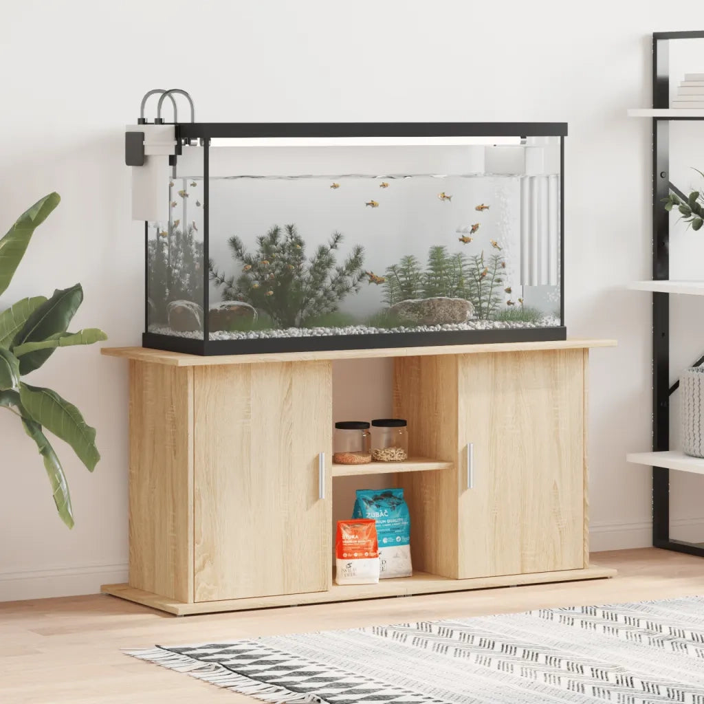 Supporto per acquario in rovere Sonoma 121x41x58 cm in legno ingegnerizzato 833618