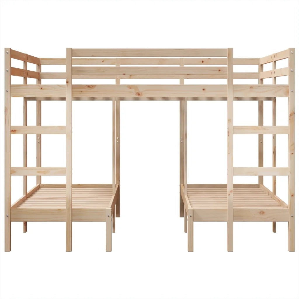 Giroletto Castello Triplo 140x200/70x140cm Legno Massello Pino