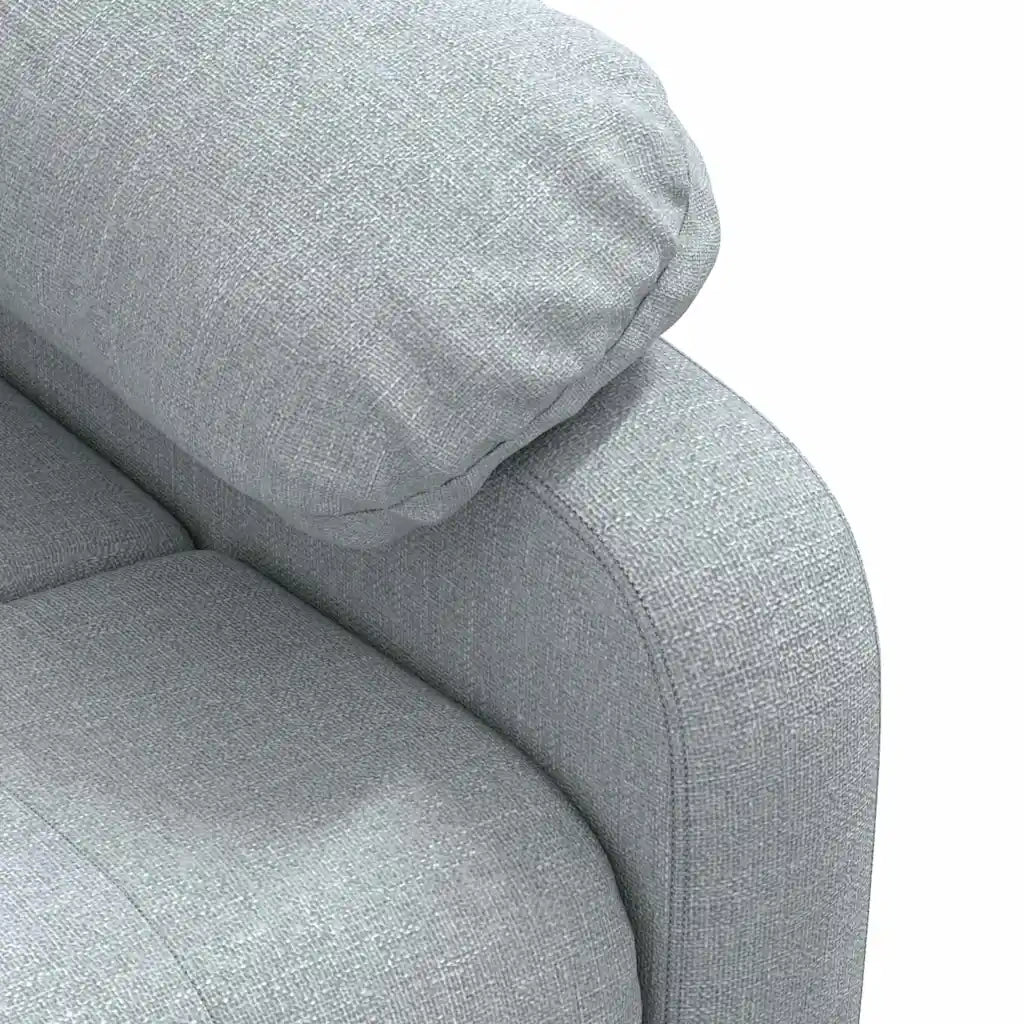 Divano Sedia-Poltrona Reclinabile in Tessuto Grigio Chiaro 384846