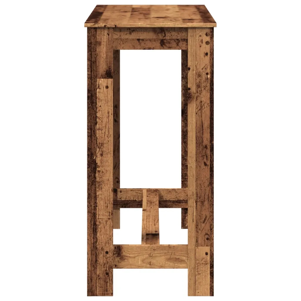 Tavolo da Bar Legno Antico 102x50x103,5 cm in Legno Multistrato