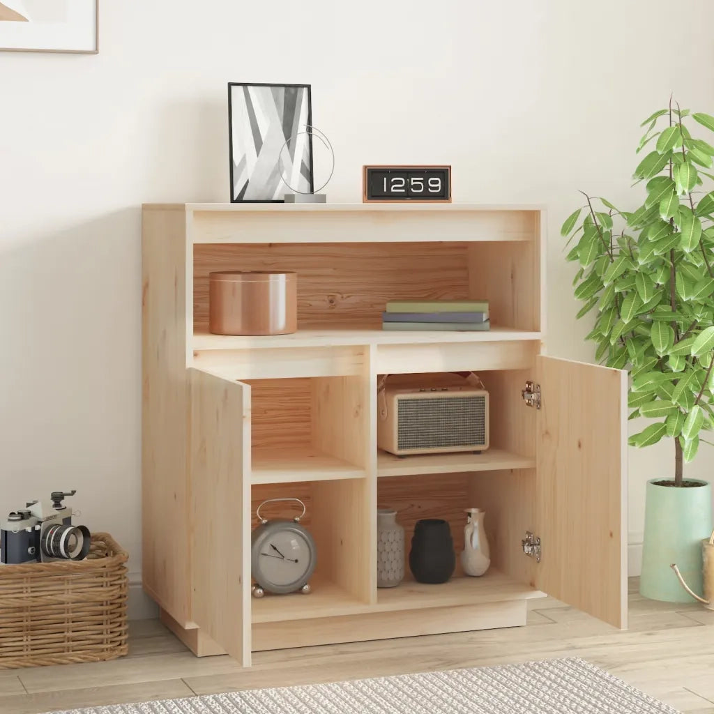 Credenza-Buffet-Armadio da cucina 70x34x80 cm in Legno Massello di Pino