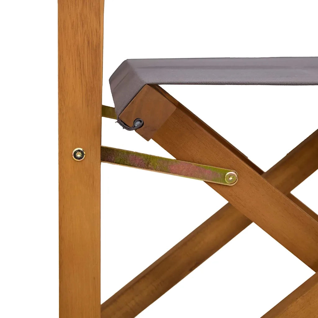 Sedie da Regista 2 pz in Legno Massello di Acacia 45947