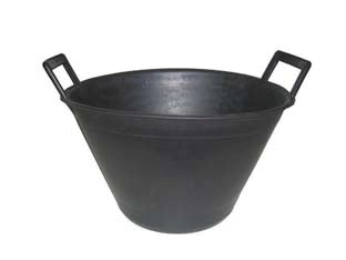 SECCHIO MURATORE CON DUE MANICI NERO- - ø cm.36 - lt.10 - 10 pezzi