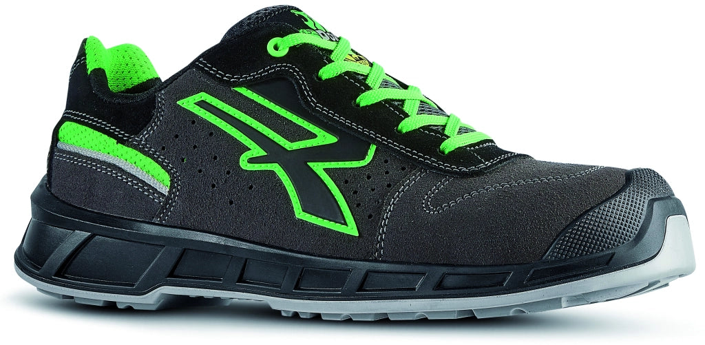 U-Power SCARPE ANTINFORTUNISTICA BASSE S1PS FO SR REDSMART TAYLOR  s ESD col.grigio/verde Mis.39