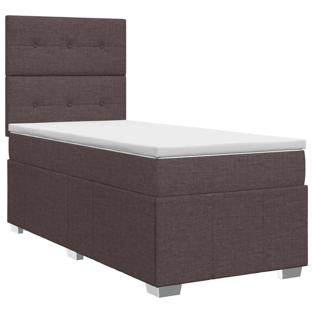 Letto box spring con materasso Marrone Scuro 90 x 200 cm 3454053
